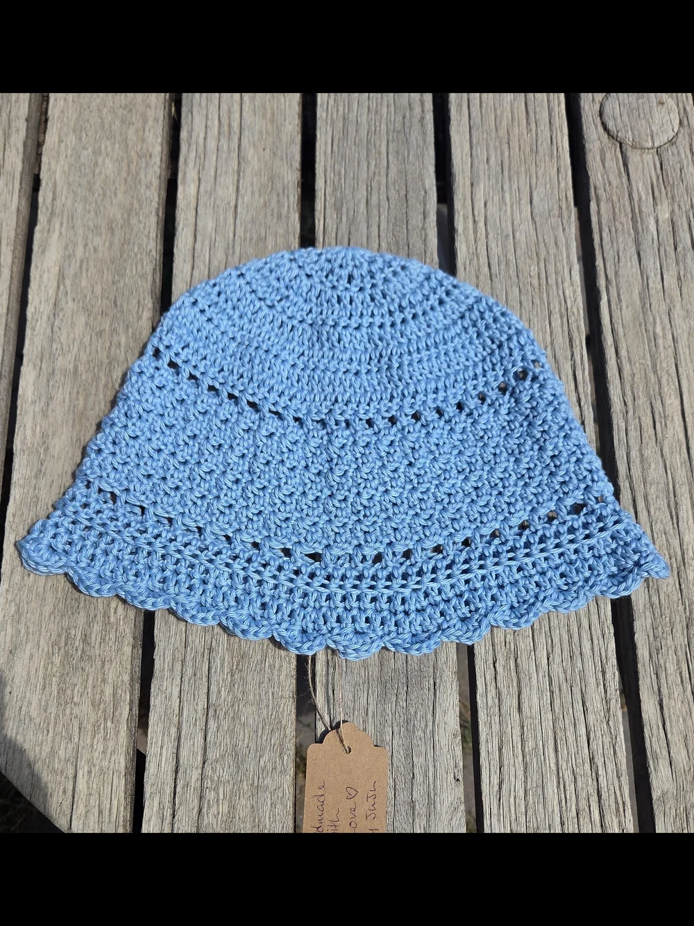 Artisan Handmade Lightweight Pima Cotton Blend Crochet Boho Summer Bucket Hat